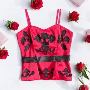 Valentine’s Day Charlotte Russe Dark Red Camisole - M